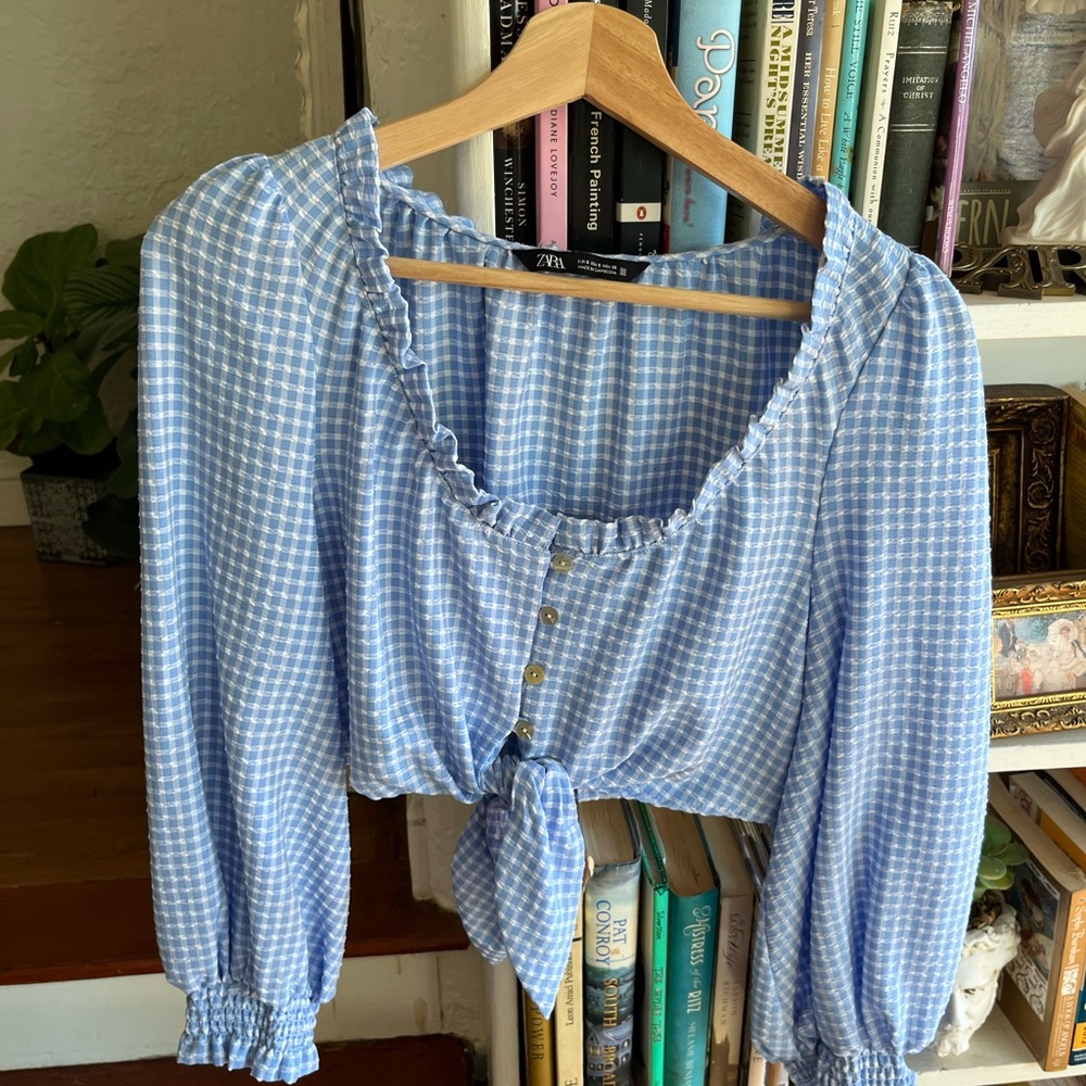 Blue gingham Zara set - Picture 3 of 6
